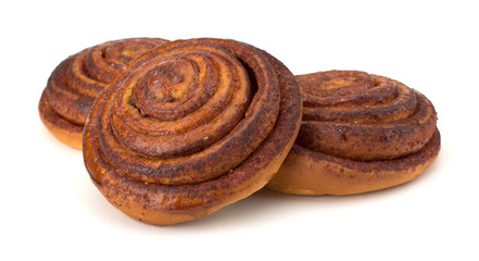 Fototapeta premium Cinnamon buns isolated on white background