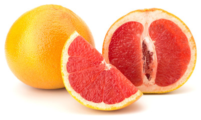 Fototapeta na wymiar Ripe grapefruit isolated on white background