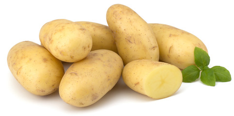 Potatoes isolated on white background