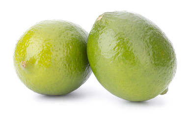 Fresh lime fruit Isolated on white background