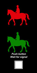 Near side signal for equestrian crossing