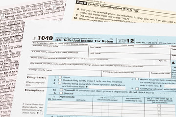 Obraz premium Tax form taxation concept