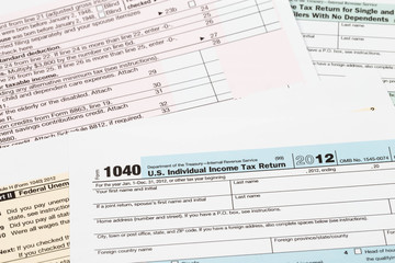 Obraz premium Tax form taxation concept