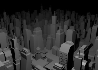 Night city render