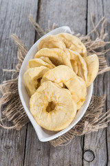 A bowl filled with dried Apples