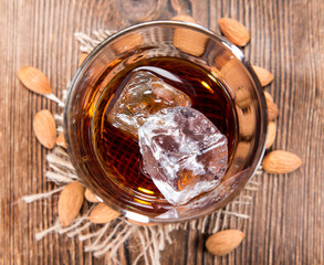 Glass with Amaretto and Ice