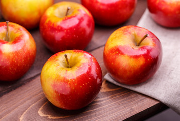 red ripe apples