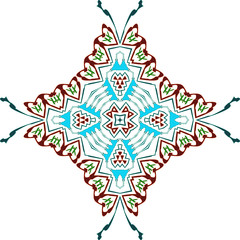 Fototapeta na wymiar Abstract floral kaleidoscope seamless pattern