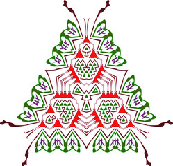 Abstract floral kaleidoscope seamless pattern