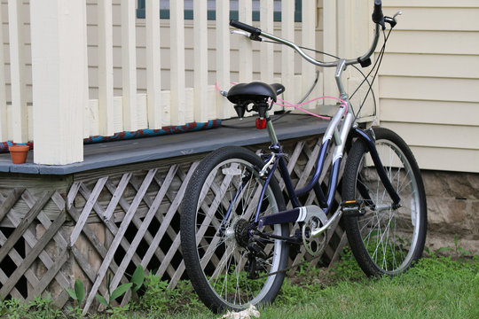Bike Tied to Porch