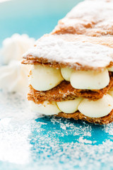 millefeuille with vanilla cream