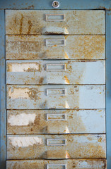 old metal file cabinet