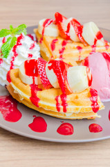 Strawberry banana pancake