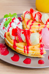 Strawberry banana pancake
