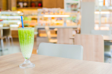 Iced green tea latte