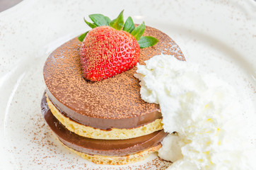 Chocolate pudding pancake