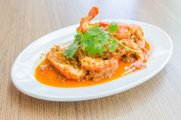 Fried shrimp garlic