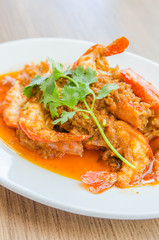 Fried shrimp garlic
