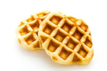Waffle isolated on white background