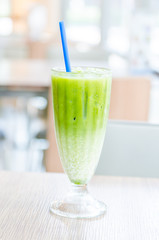 Iced green tea latte