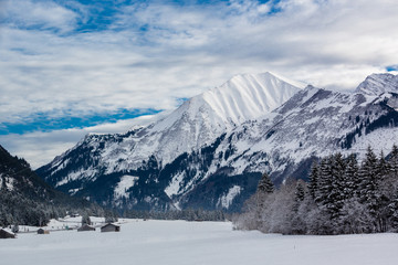 Austrian alps in winter