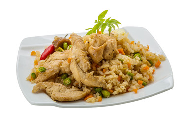 Fried rice with chicken