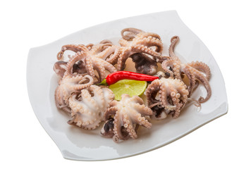 Boiled octopus