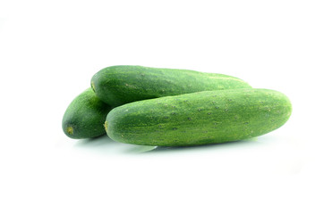 cucumbers isolated on white background