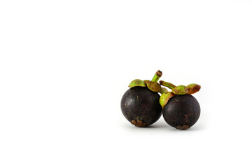 mangosteen on white background