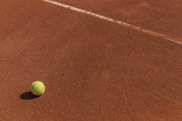 Poster tennis ball next to line © Myst