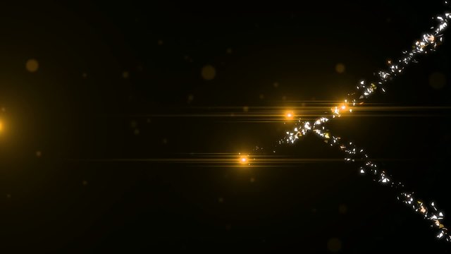 Atmospheric Background with orange duos particles