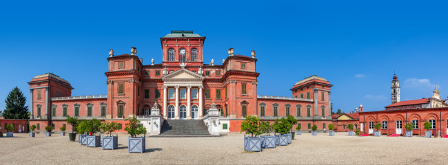 Racconigi castle panoramic view.