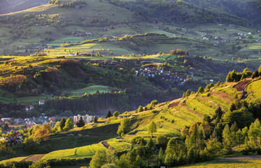 Summer landscape with village, Slovakia © TTstudio
