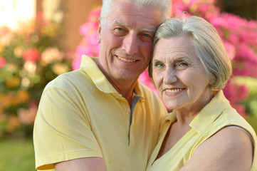 Happy elder couple