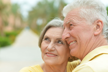 Happy elderly couple