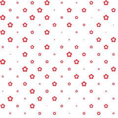 red different size flowers seamless pattern, fabric texture