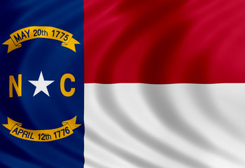 North Carolina flag of silk © gguy