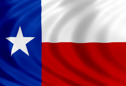 Texas flag of silk