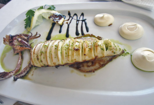 Plato de Calamar a la plancha