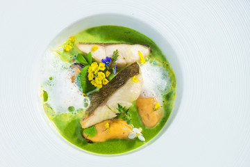 Spring soup with fish