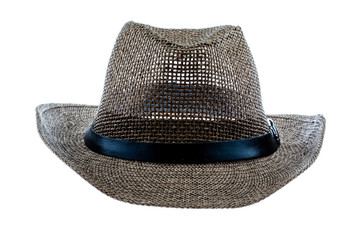 Summer straw hat isolated on white