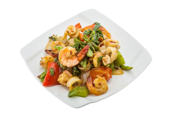 Seafood with vegetables