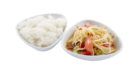 Thai papaya salad or Som Tum