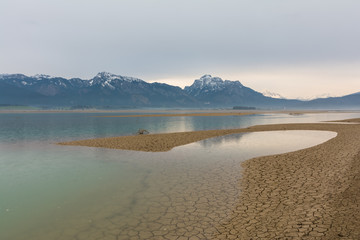 Morgendämmerung am Forggensee im Ostallgäu