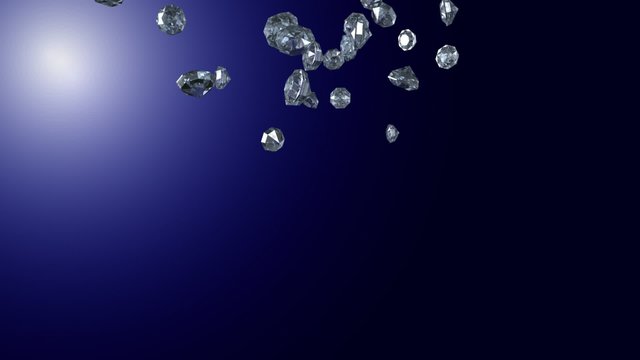 Diamods in blue light