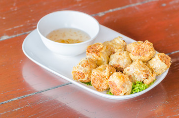 Fried crab shell