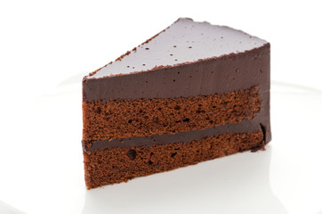 Cake chocolate isolated on white background