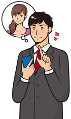 スマホを使う男性