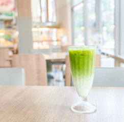 Iced green tea latte
