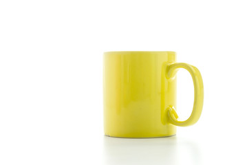 Color mug isolated on white